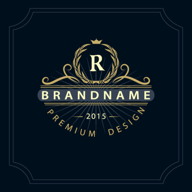 矢量优美字母元素logo设计