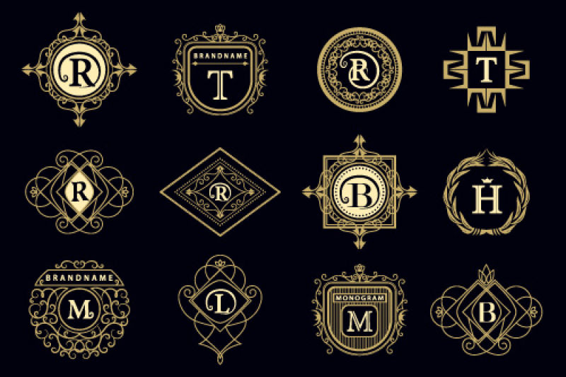 矢量优雅字母logo