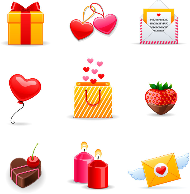 矢量情人节主题插图