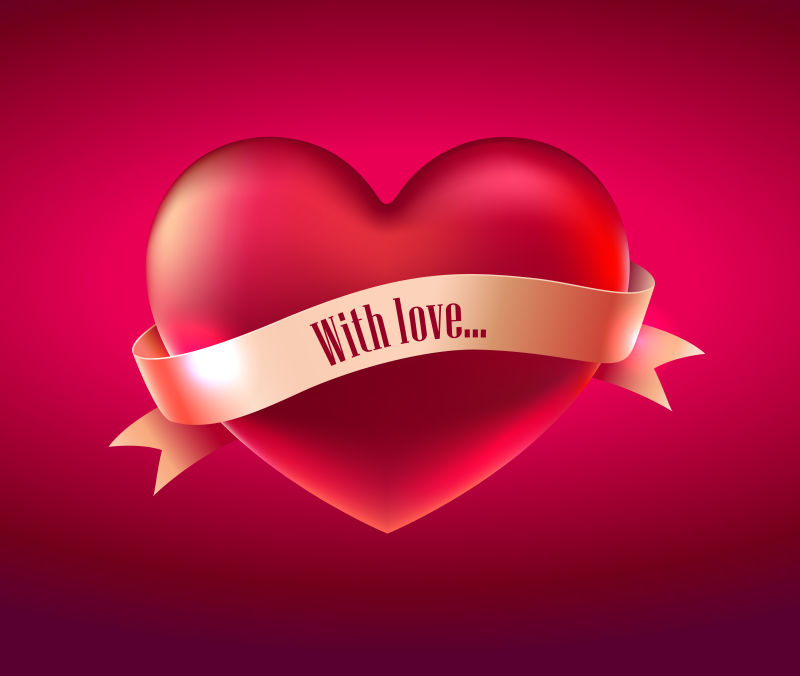 矢量的情人节立体心形图案背景