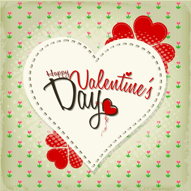 矢量的情人节爱心浪漫设计