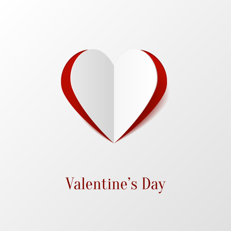 矢量情人节创意纸心设计