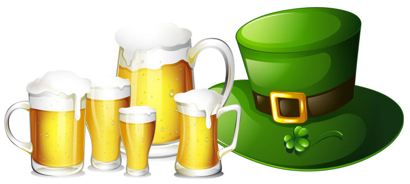 创意矢量啤酒元素的圣帕特里克节海报设计