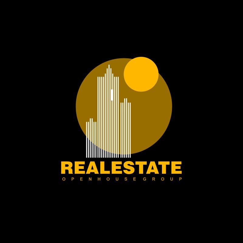 矢量的现代房地产标志