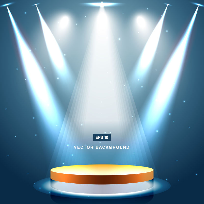 矢量舞台上的聚光灯