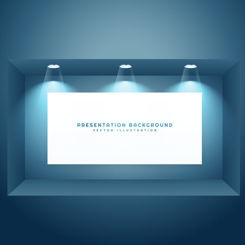 抽象矢量灯光演示的工作室背景