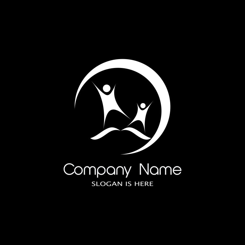 矢量人物公司商业logo标志