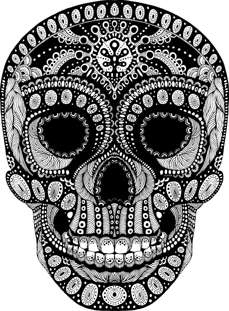 迷幻装饰短剑矢量纹身