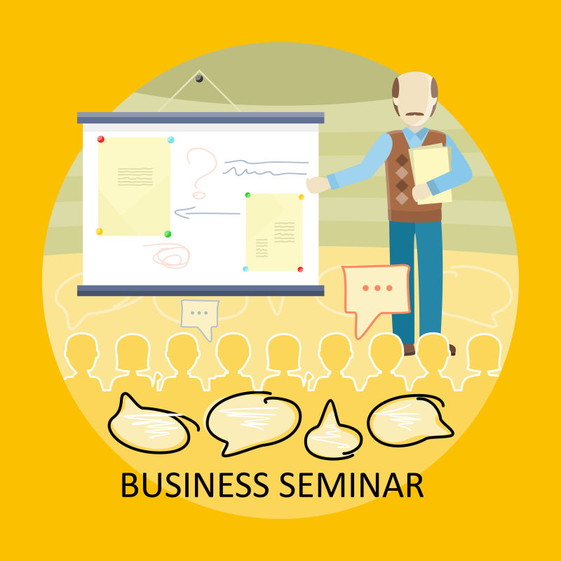 抽象矢量平面风格的商业设计插图