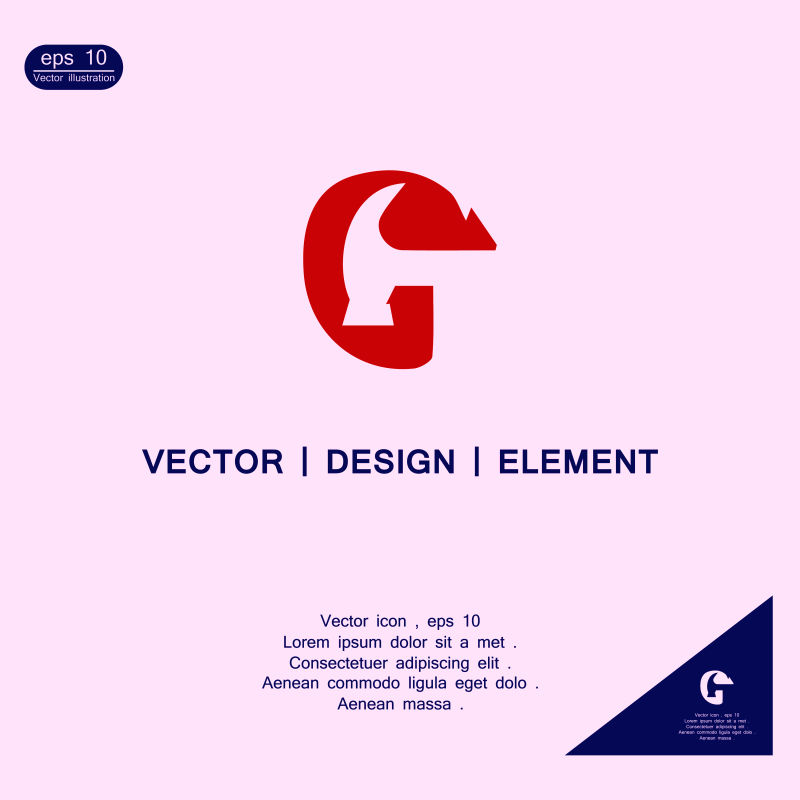 抽象矢量修理工具元素的标志设计