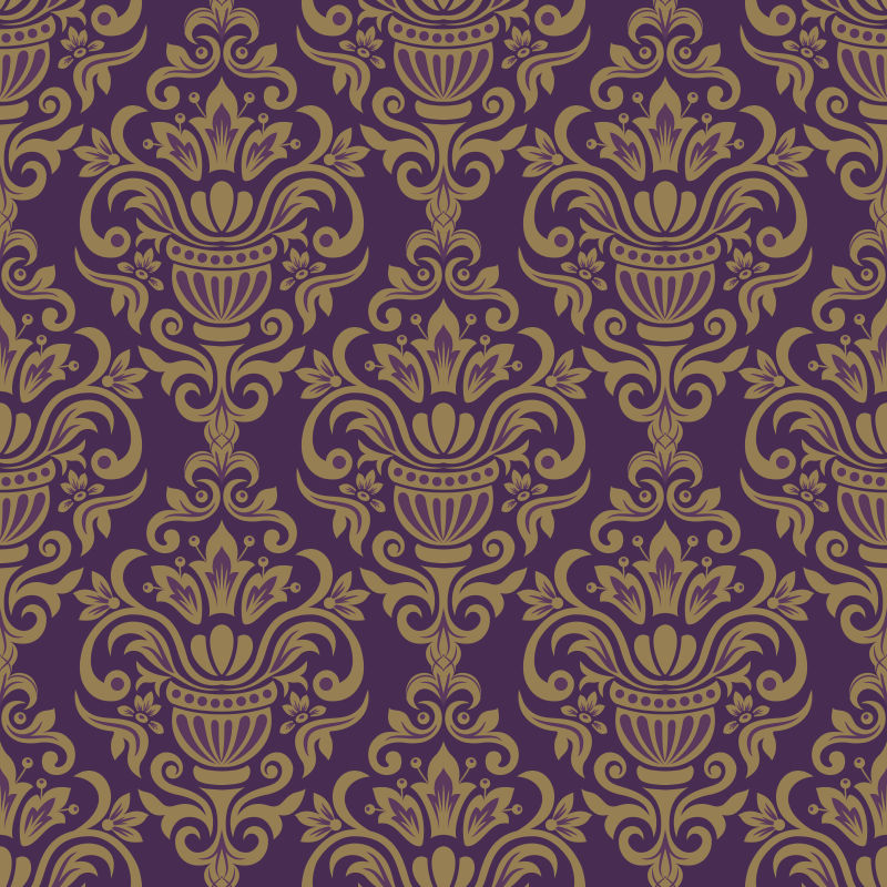 矢量花卉元素的装饰无缝设计背景