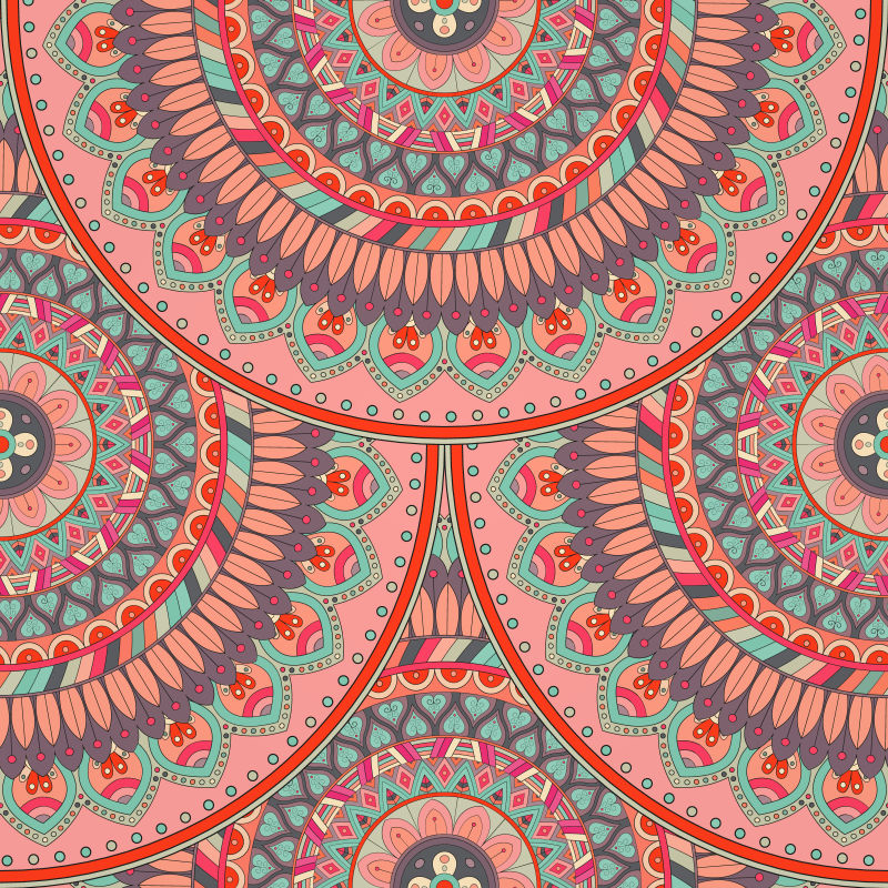 创意矢量花纹纹理装饰无缝背景