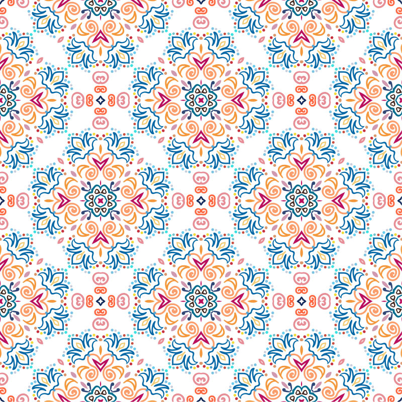 抽象矢量彩色装饰花纹设计背景