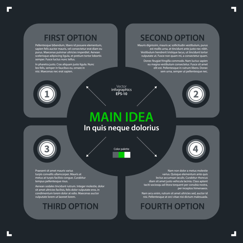 抽象矢量现代数字信息图表