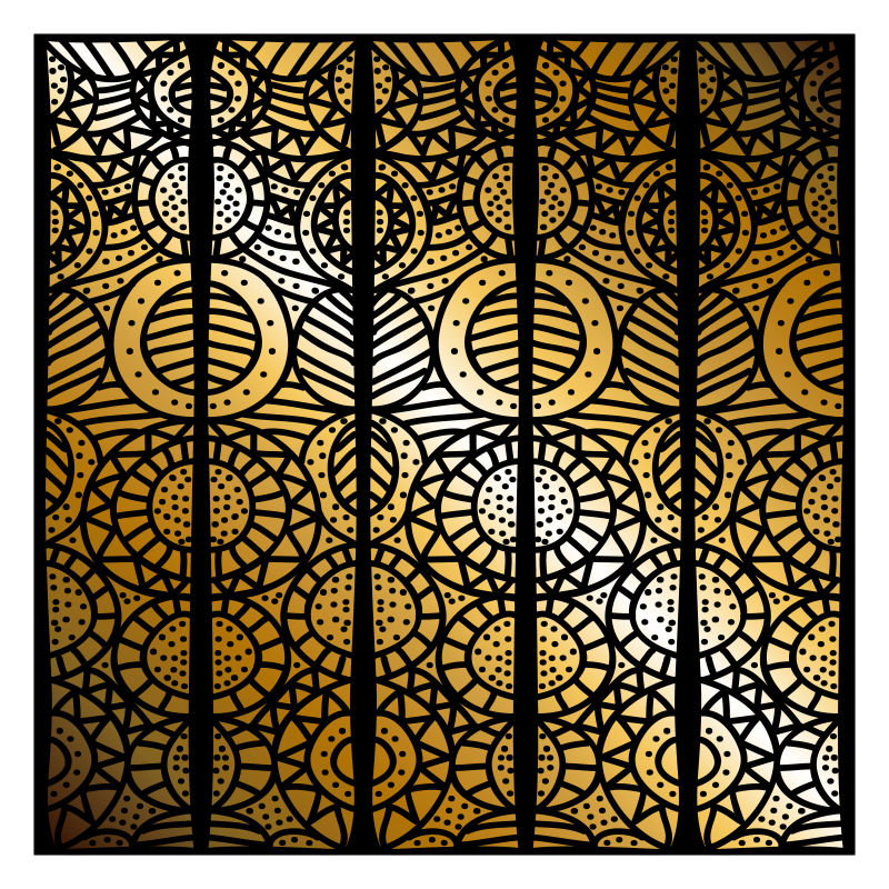 抽象矢量金色圆点元素图案背景