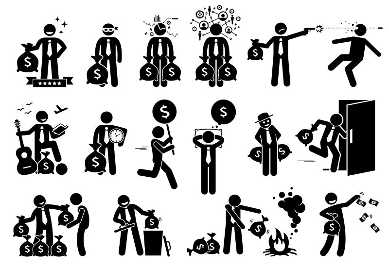 创意矢量商人概念的简易插图