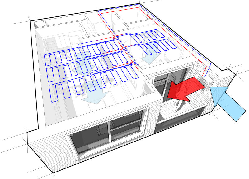 创意矢量现代室内设计透视插图