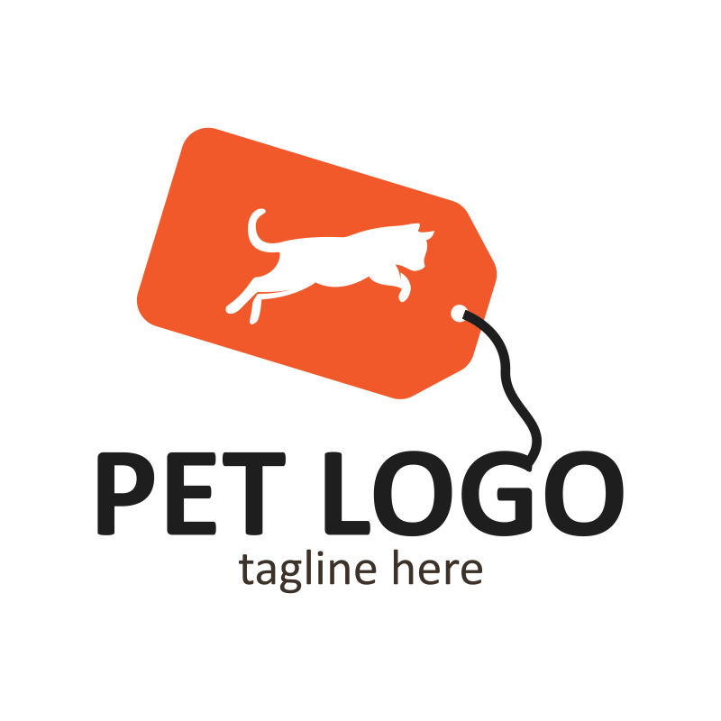 创意矢量宠物店概念的标志设计
