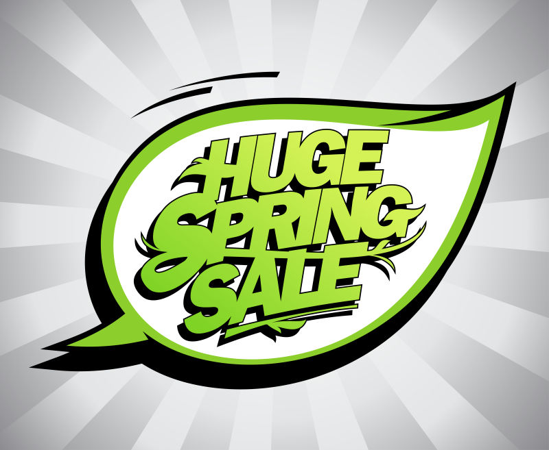 矢量大型春季促销海报