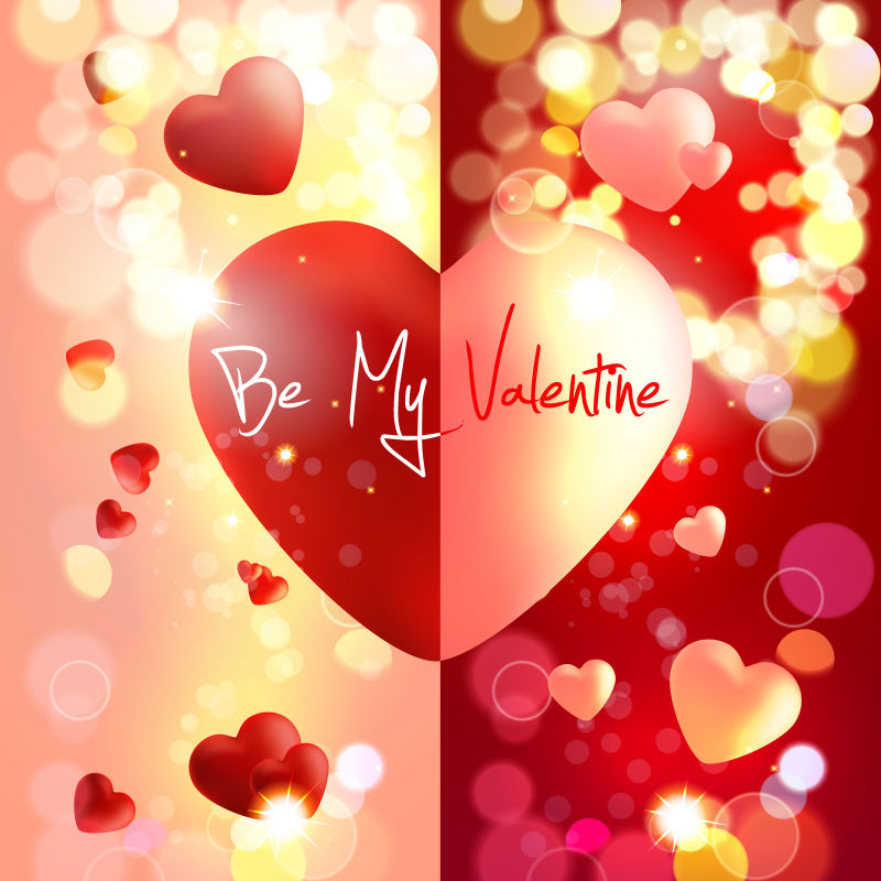 矢量浪漫情人节背景