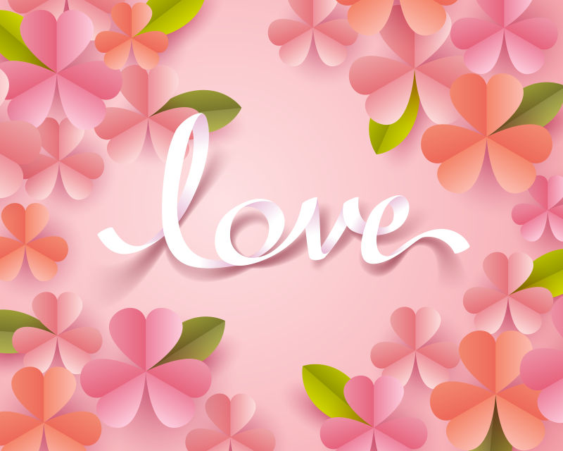 矢量浪漫爱背景