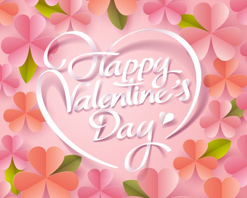 矢量情人节花卉背景