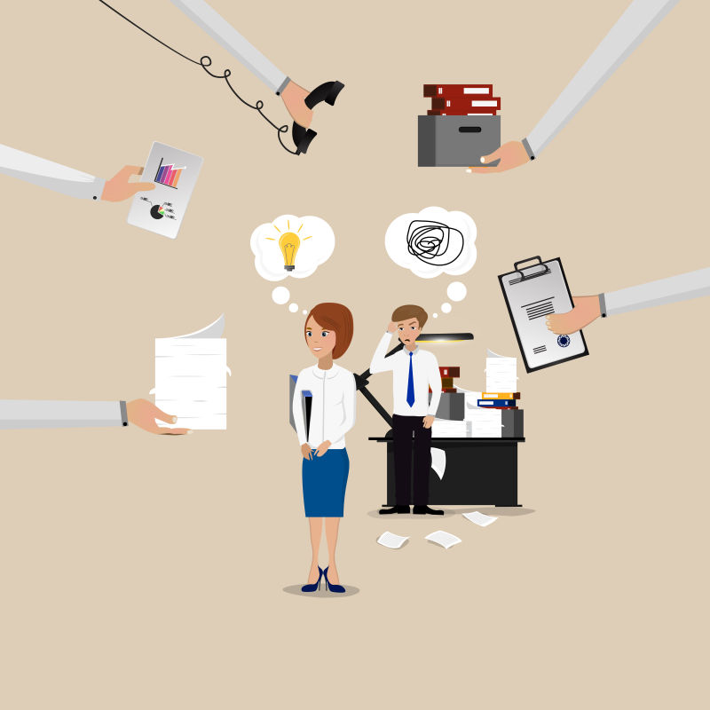 矢量的办公商人