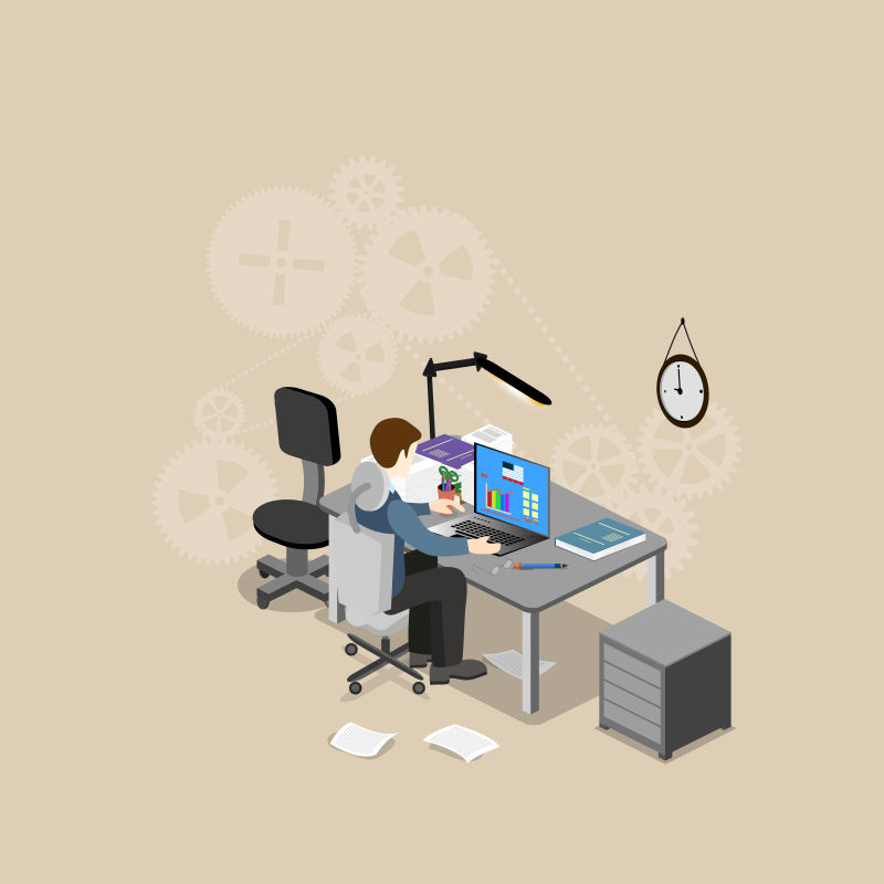 矢量的办公商人插图