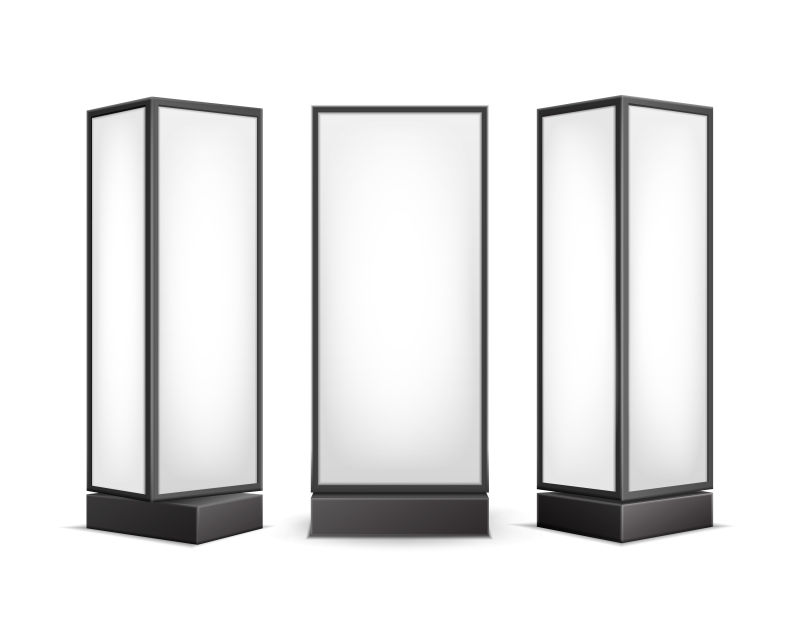 抽象矢量现代长方形广告牌设计