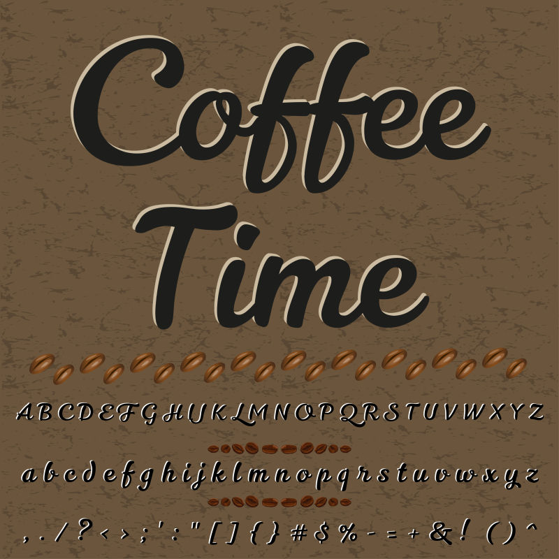 创意矢量现代欧式风格的字体设计