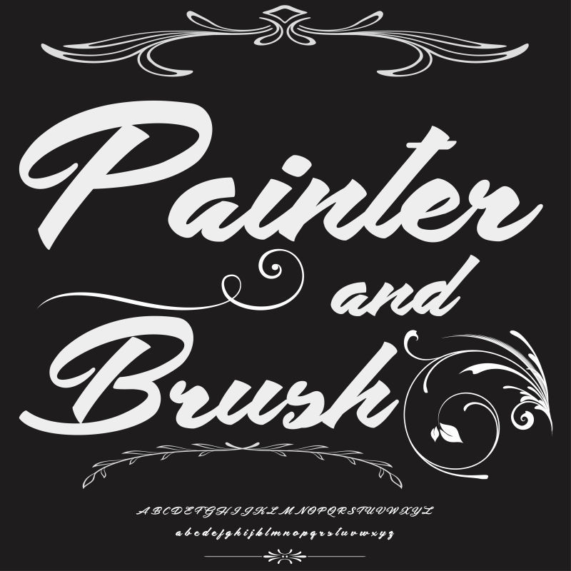 抽象矢量现代欧式字体设计