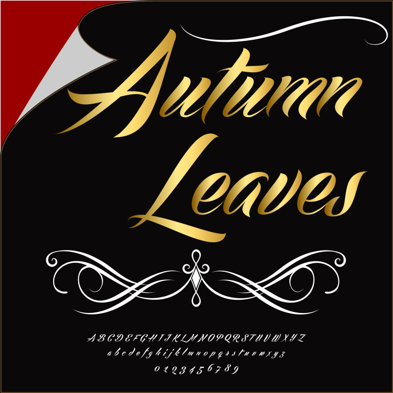 创意矢量金色字母字体设计