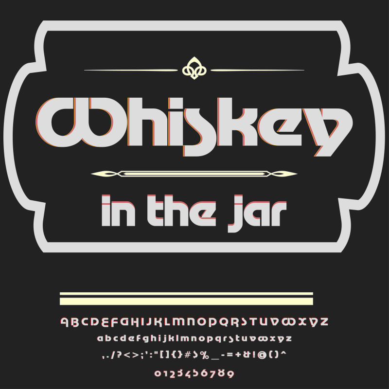 抽象矢量现代风格的字体设计