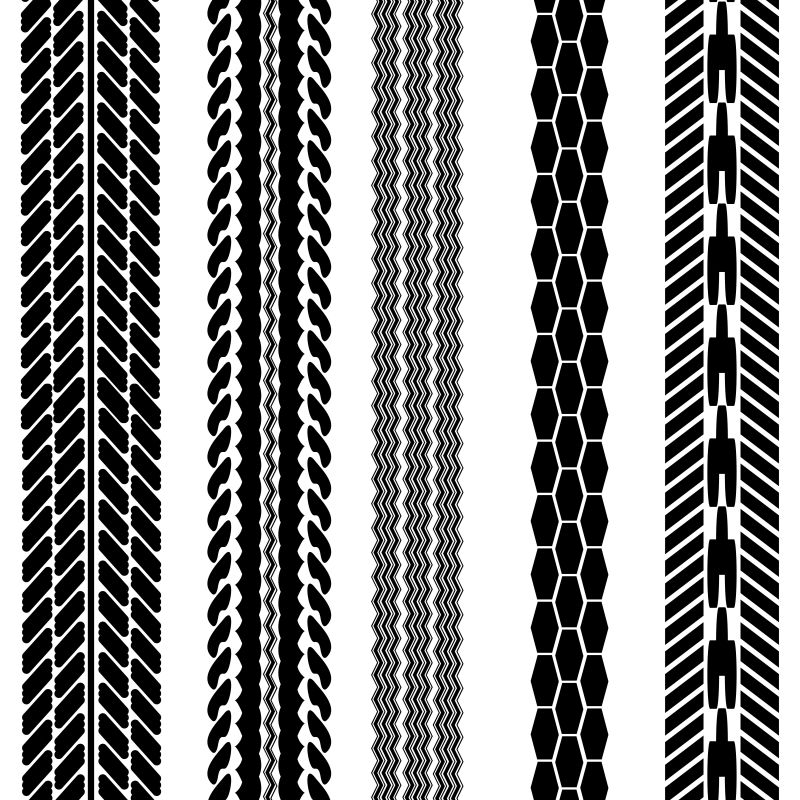 矢量的汽车轮胎纹理设计