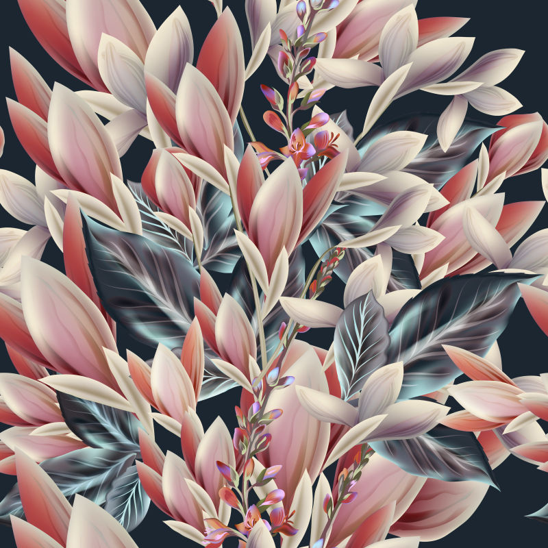 抽象矢量古典美丽花卉元素背景