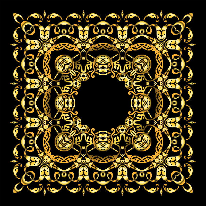 金色的传统装饰矢量设计