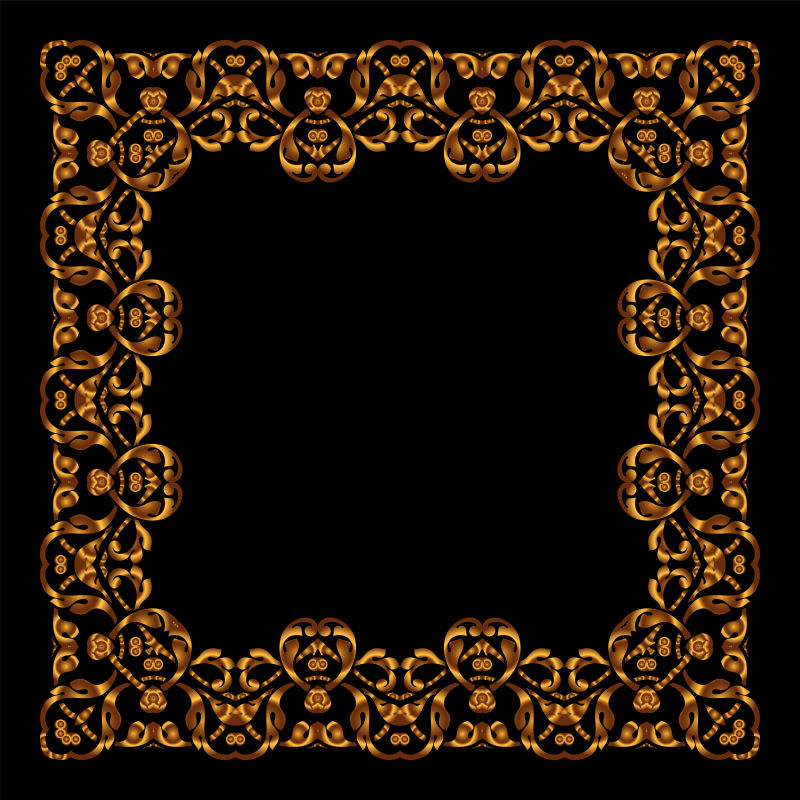 金色的古典边框矢量设计