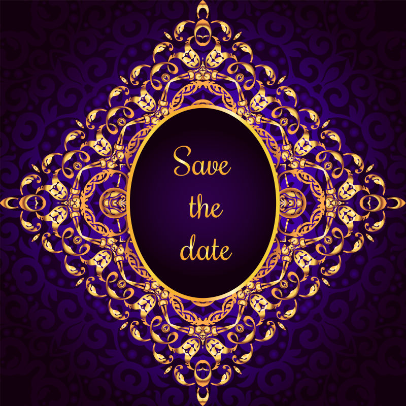 金色传统装饰矢量设计