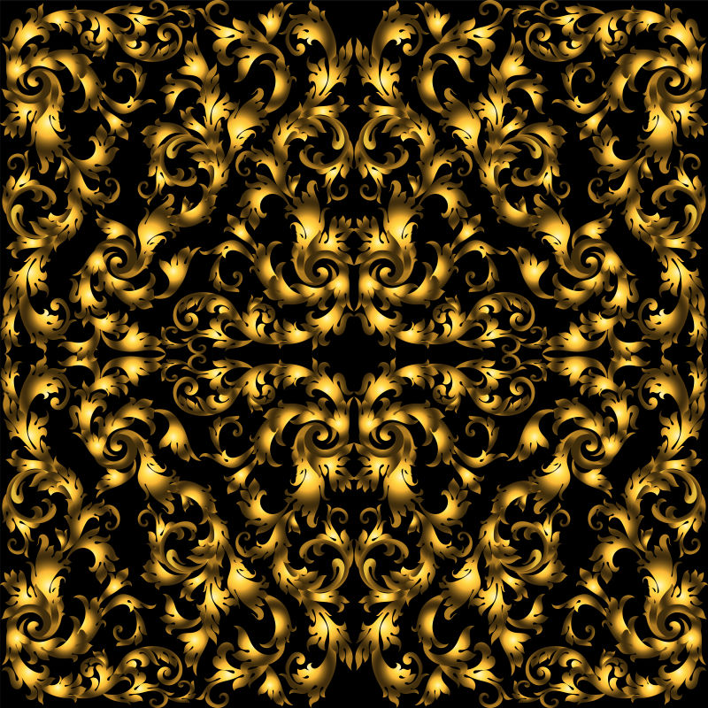 金色装饰图案矢量设计