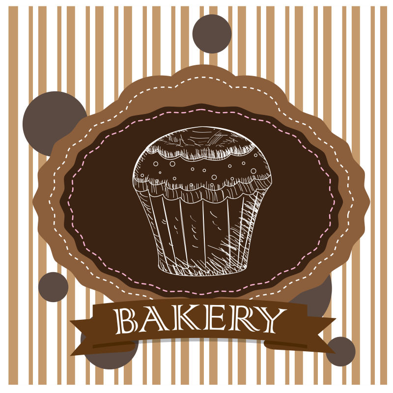 创意矢量老式面包图标设计