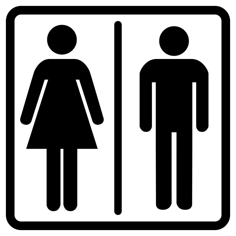 矢量抽象男女厕所标志设计