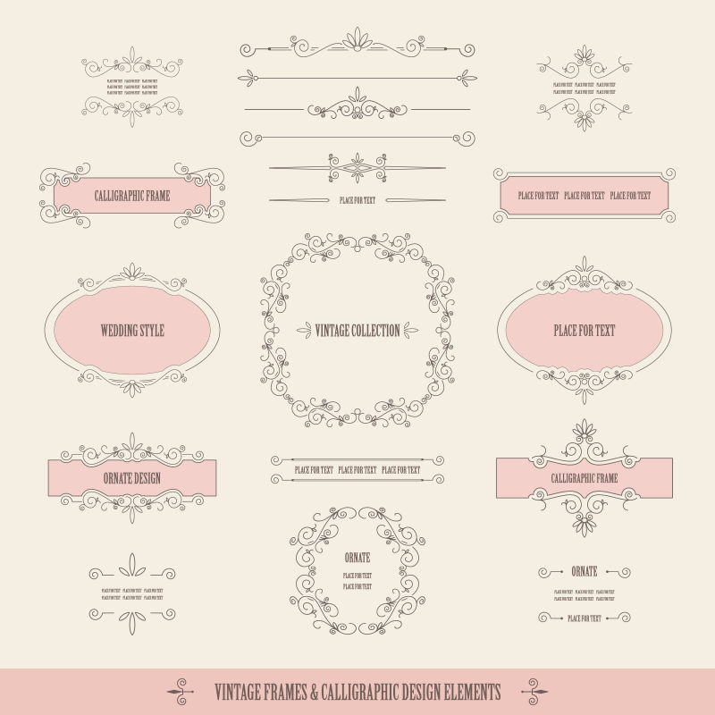 古典的艺术装饰矢量设计
