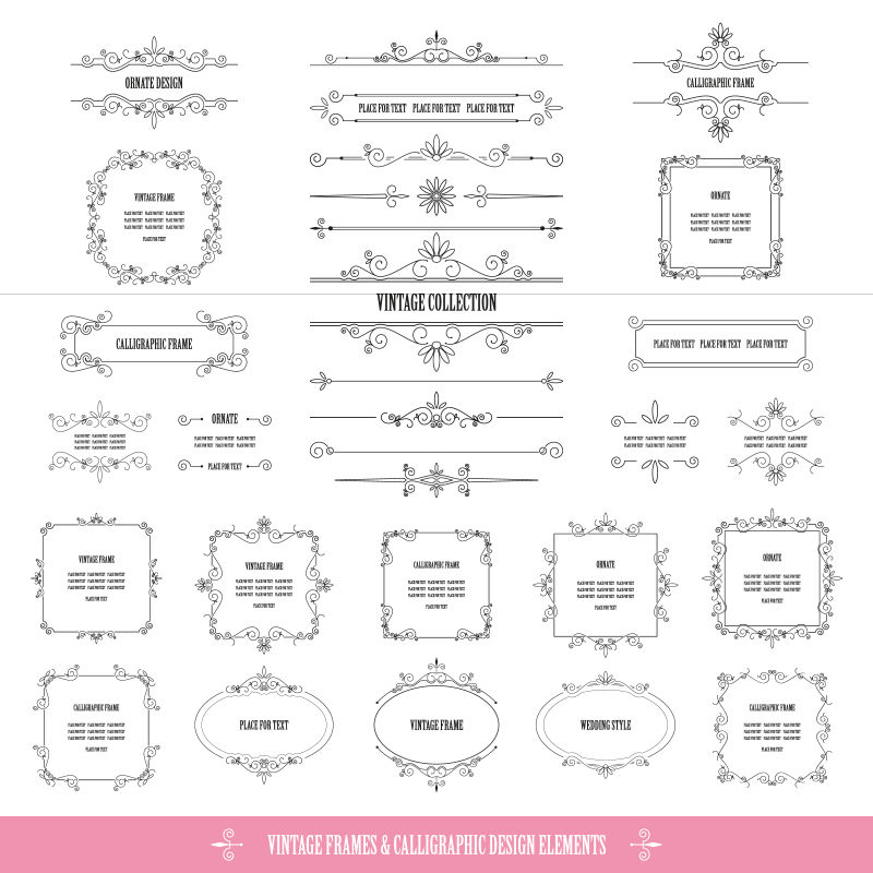 复古风格装饰矢量设计