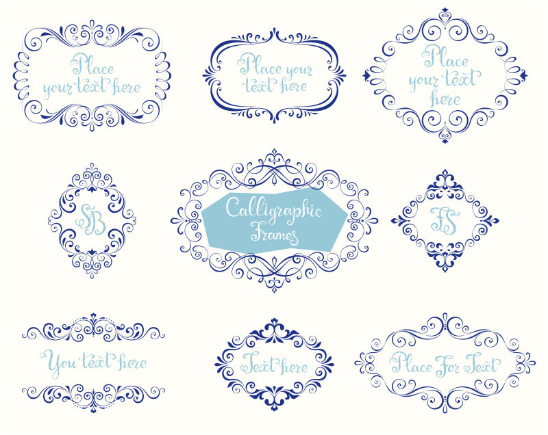 古典的矢量艺术装饰