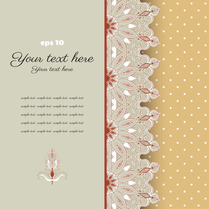 矢量的复古卡片设计