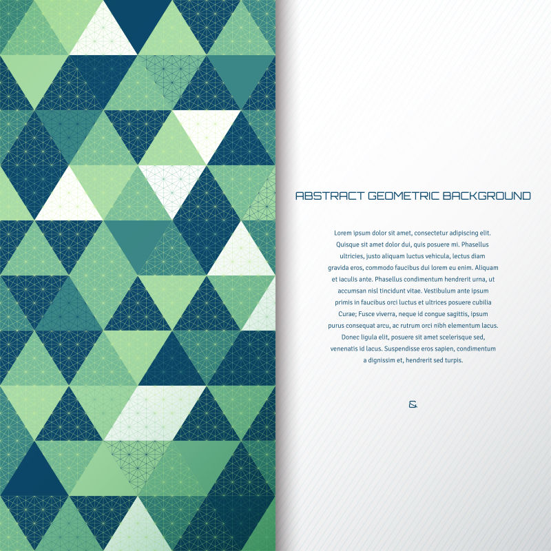 五颜六色的三角形和网格卡片设计矢量