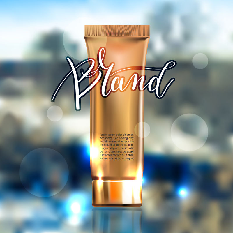 抽象矢量金管乳液的海报设计