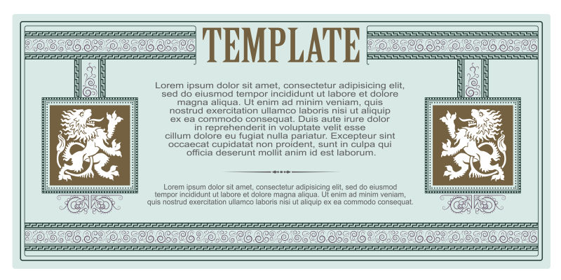 花纹图案的创意横幅矢量设计