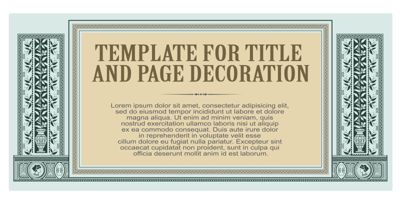 矢量的复古艺术花纹横幅