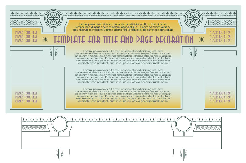 创意的花纹图案横幅矢量设计